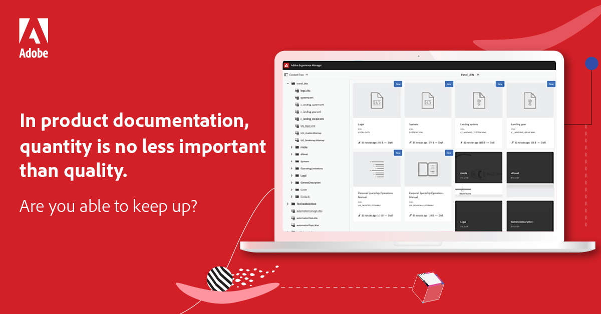AdobeTCS's tweet image. Meet the demands of your consumer and market pool by increasing the speed &amp;amp; volume of your product documentation. Streamline &amp;amp; effectively manage this process with Adobe Experience Manager Guides. Find out how: adobe.ly/3JyHBXR

#adobeexperiencemanager #contentstrategy