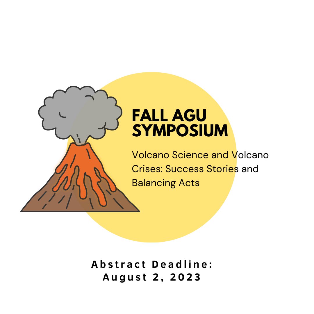 The Fall AGU Symposium 'Volcano Science and Volcano Crises: Success Stories and Balancing Acts' is asking for contributions. Send yours before August 2, 2023. Find more info here: conversecenter.org/fall-agu-volca…
