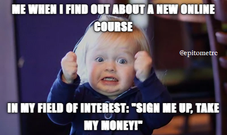 Me when I stumble upon an online course that aligns perfectly with my interests and goals... It's a no-brainer! 💡💰

#KnowledgeSeeker #TakeMyMoney #InvestInYourself #SkillsForSuccess #OnlineCourse #BoostYourCareer #UpskillYourself #KnowledgeIsPower #epitometrc #Memes