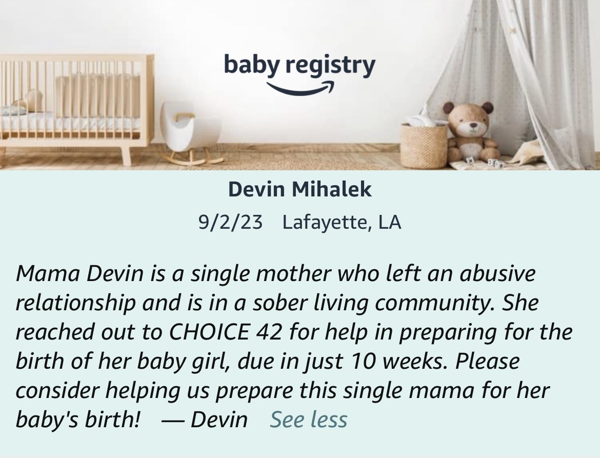Link here to help support Mama Devin:

amazon.com/baby-reg/devin…

#unplannedpregnancy #antiabortion #realhelp