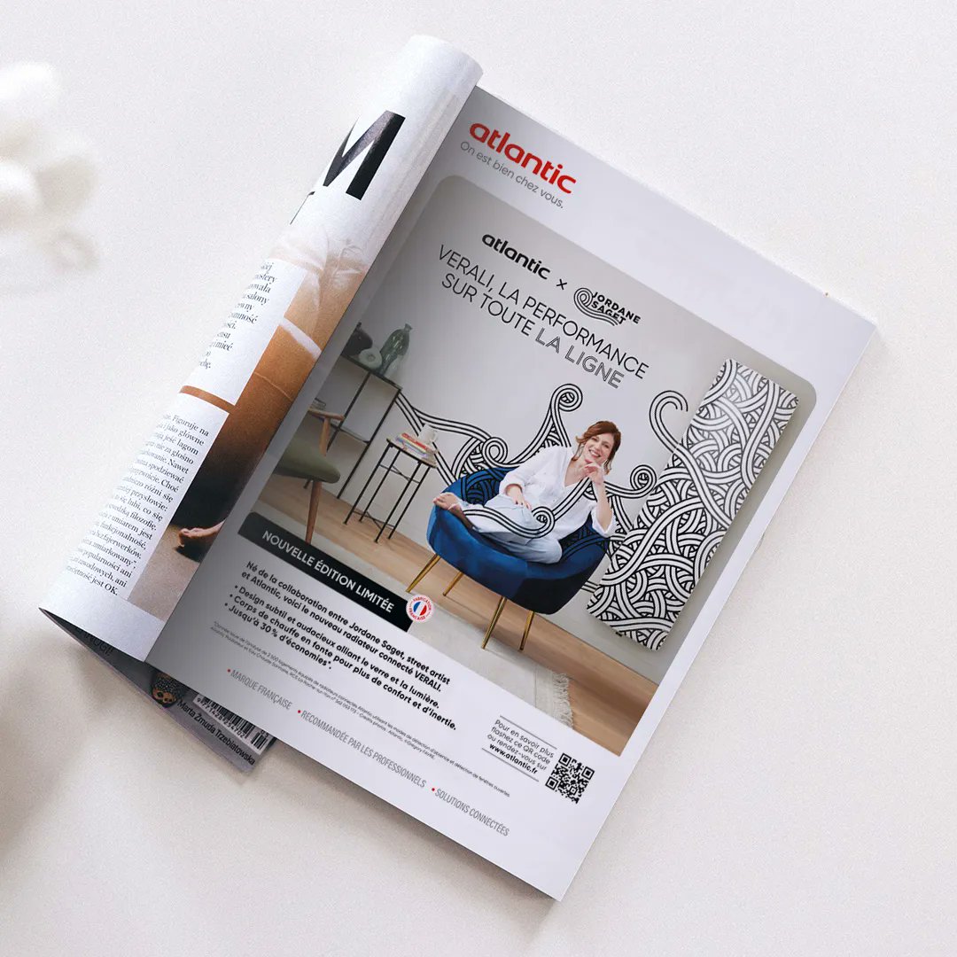 Notre projet Atlantic x Jordane Saget est on air !
Plus qu'un radiateur ultra-performant, Verali est aussi une oeuvre d'art a exposé chez vous.

Une opération 360 : création de l'édition limitée en collab, shooting photo video, annonces presse, event de lancement, site web…