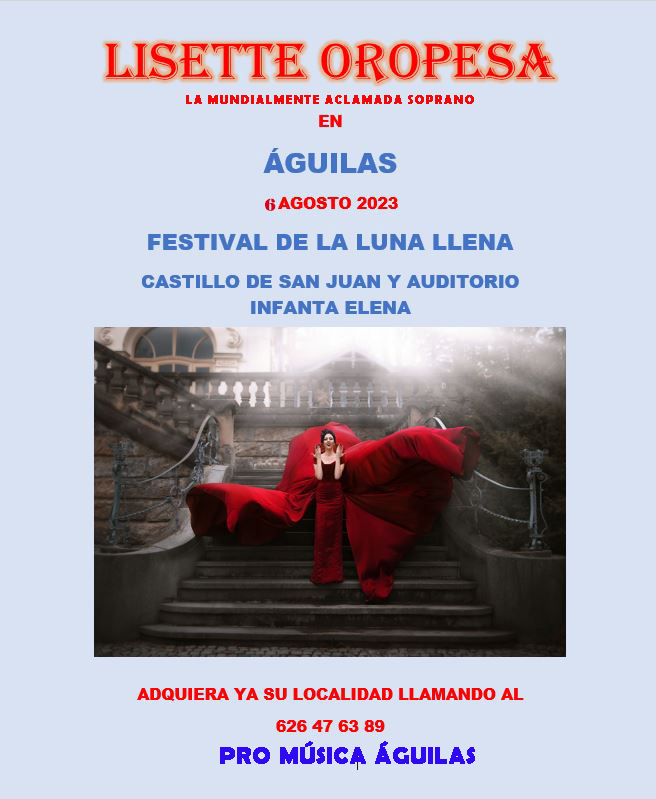 AguilasPro's tweet photo. AVISO

POR CAUSAS AJENAS A ESTA ASOCIACIÓN PRO MÚSICA  EL CONCIERTO DE LISETTE OROPESA ANUNCIADO PARA EL DÍA 7 DE AGOSTO SE PASA AL DÍA 6 https://t.co/abIiHJdxDp