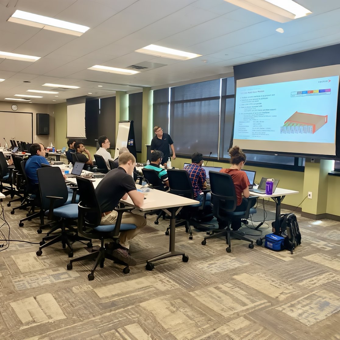TyphoonHIL's tweet photo. Highlights from the xEV Powertrain Control Software Development with HIL Simulation and AURIX Automotive MCUs tutorial last week with Infineon Technologies and VECTOR North America. #EV #HILTested #emobility https://t.co/QdOREyPQk5 https://t.co/X69yQY3n5T