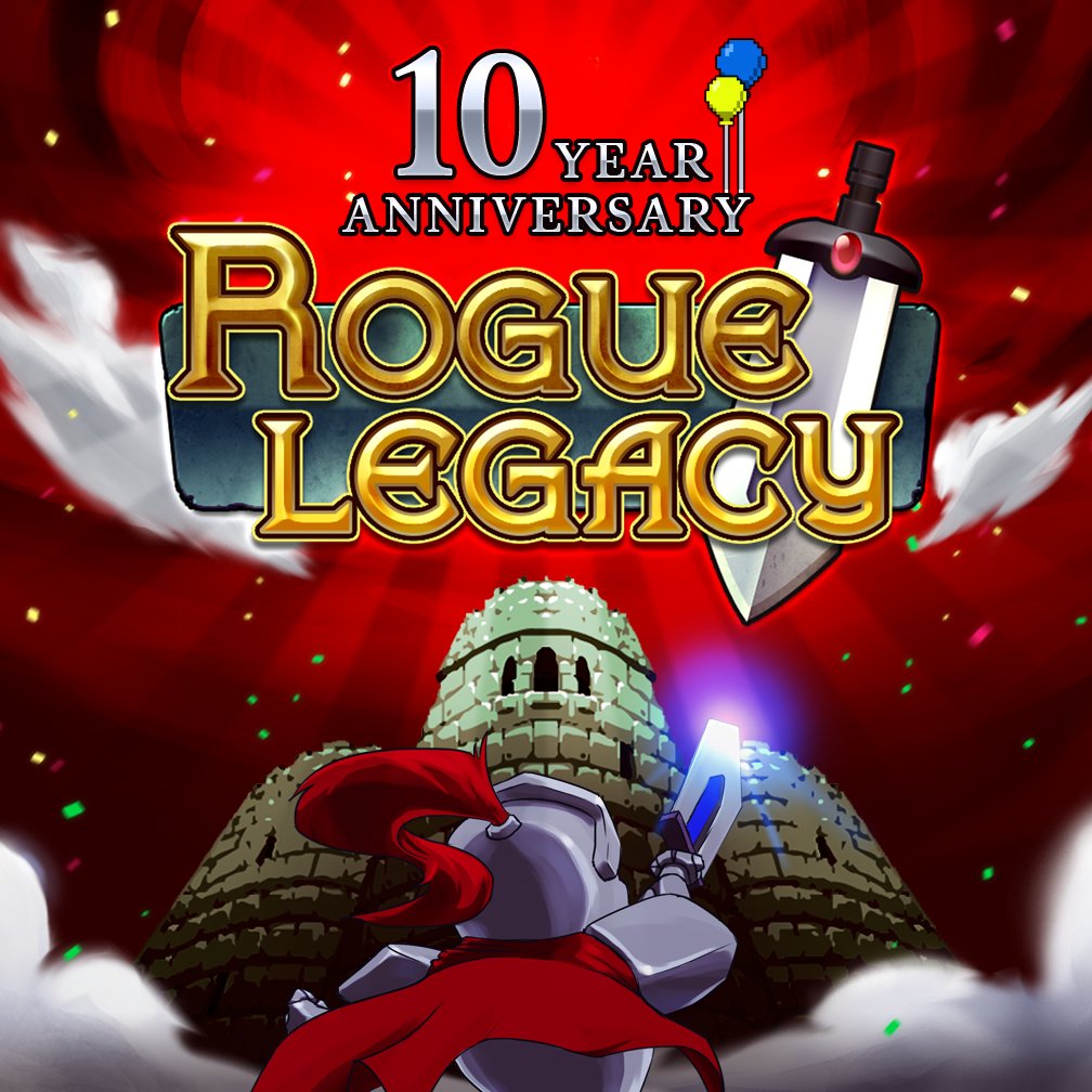 Happy 10 year anniversary to our baby, Rogue Legacy 1!

They grow up so fast. 😢
#RogueLegacy