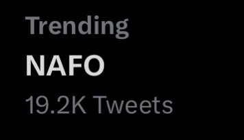 oh what fresh hell now? who got #nafo trending??