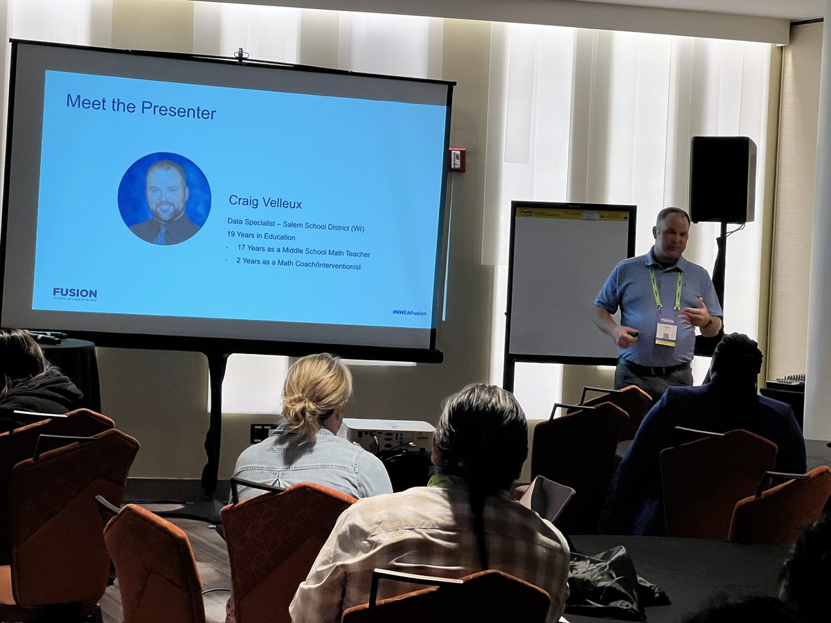 Craig sharing insights on how Salem School District supports Data Driven Decision Making using <a href="/NWEA/">NWEA</a> and <a href="/OtusK12/">Otus</a> #NWEAFusion #learningtogether