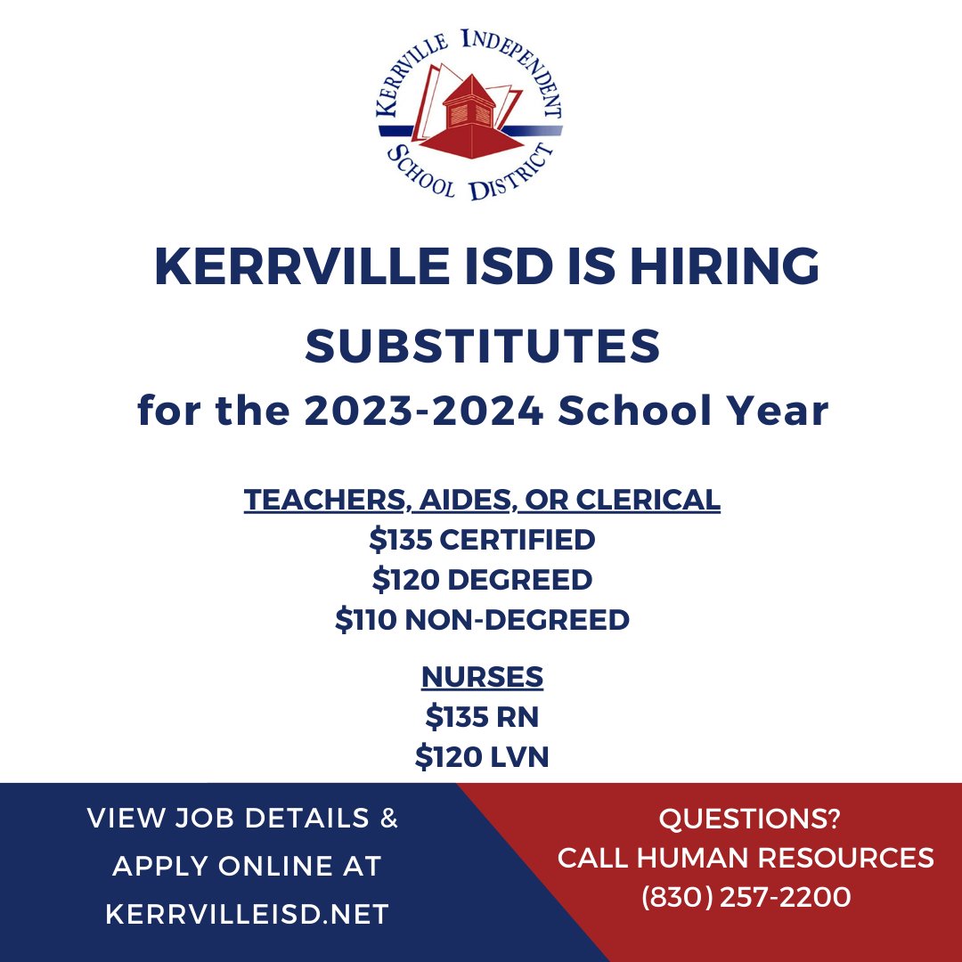 Kerrville ISD Human Resources (@KerrvilleISDHR) on Twitter photo 2023-06-27 17:08:27