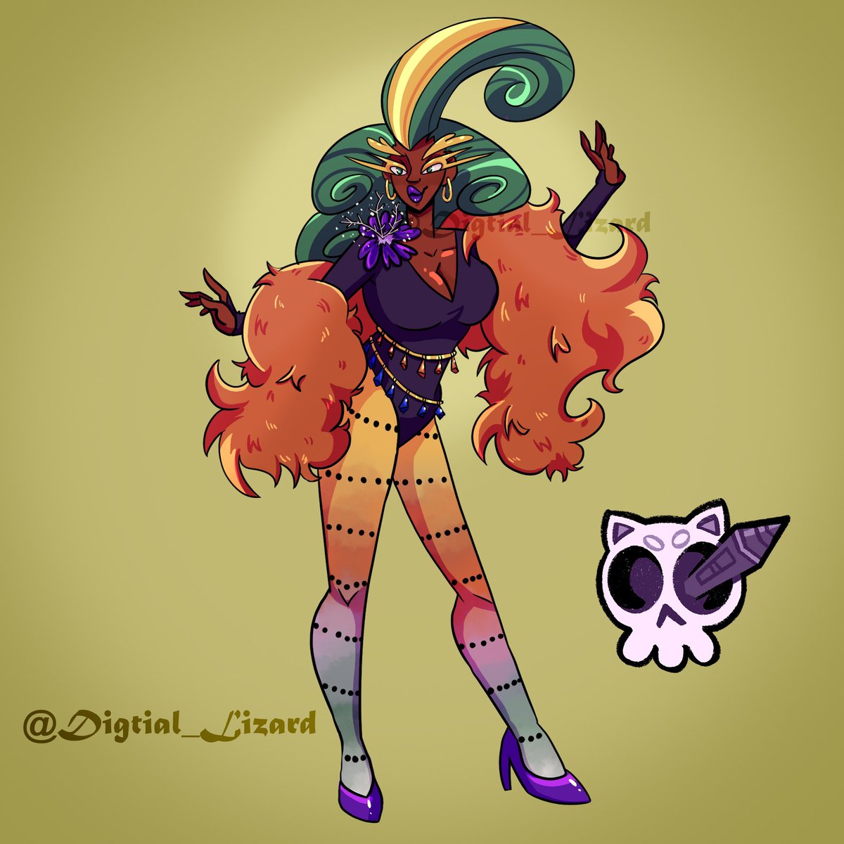 AnimationsMad's tweet photo. Miss Montana is here for #pride artist: @digitallizard52 you can see the episode she is from on YouTube! #drag #CharacterDesign https://t.co/cRunCTUQA1