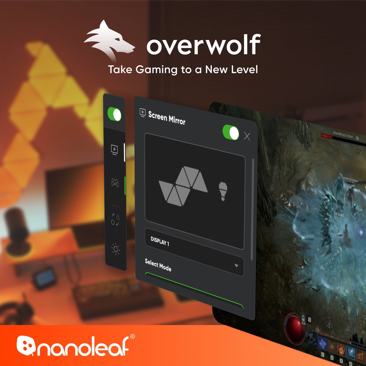 nanoleaf's tweet image. MISSED our LIVE EVENT? Don't worry, we got you!😎

INTRODUCING the NEW Nanoleaf 4D, Ultra Black Hexagons, and Overwolf Integration!

Pre-Order NOW➡️:  
go.nanoleaf.me/4d-sm
go.nanoleaf.me/black-hex-sm

Watch the LAUNCH HERE➡️: youtu.be/QGBfni9UEw4

#nanoleaf #smartlights