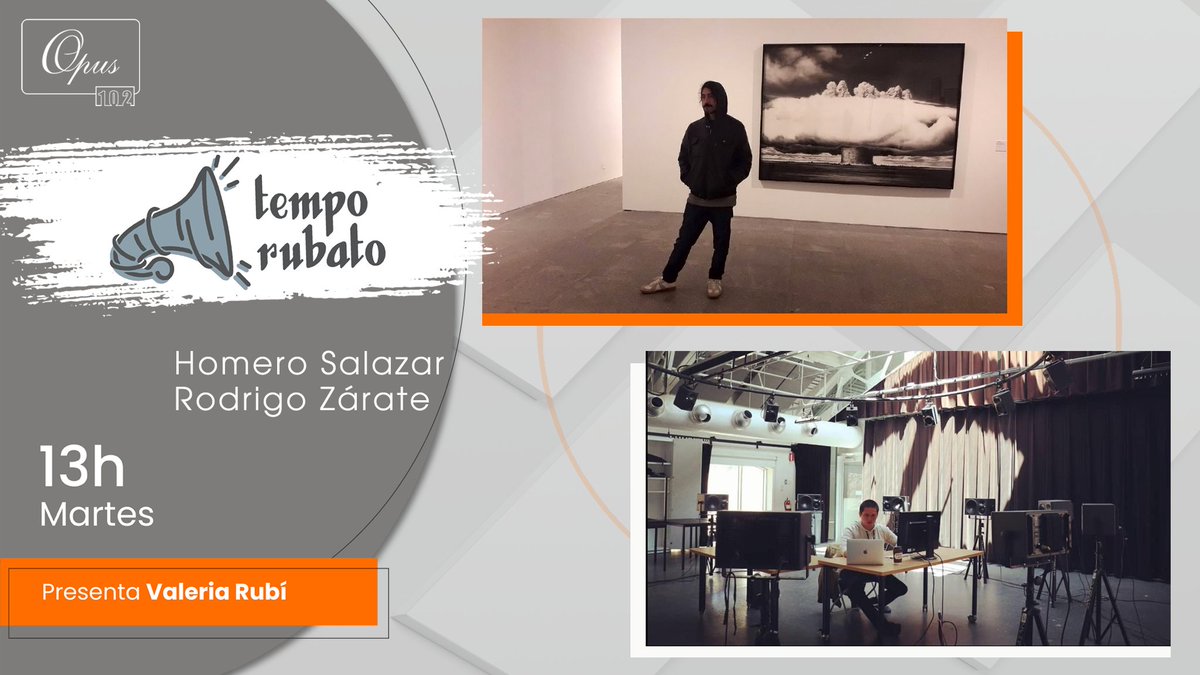 En esta emisión de Tempo Rubato recibiremos a los compositores Homero Salazar y Rodrigo Zárate.
Conoce de su trayectoria hoy a las 13h.
#Opus102
📻 102.1 FM
🎧 En línea: linktr.ee/opus102
📱 En vivo a través de YouTube: bit.ly/3qBu8aV