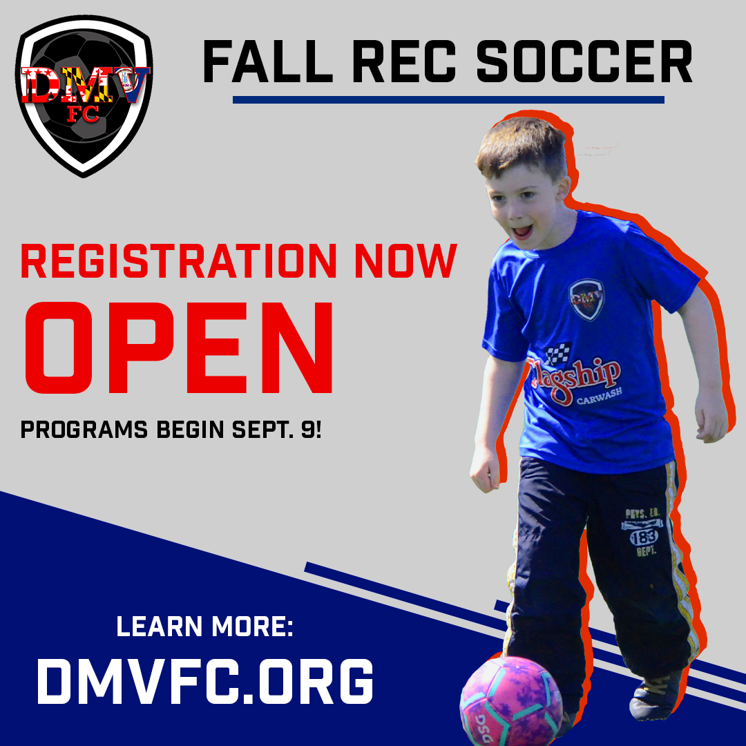 Fall Rec registration is NOW OPEN!

Join an 8-week program for players in birth years 2014-2020. Early bird discounts available through Aug. 1!

Learn more and register: dmvfc.org/recreation/fal…