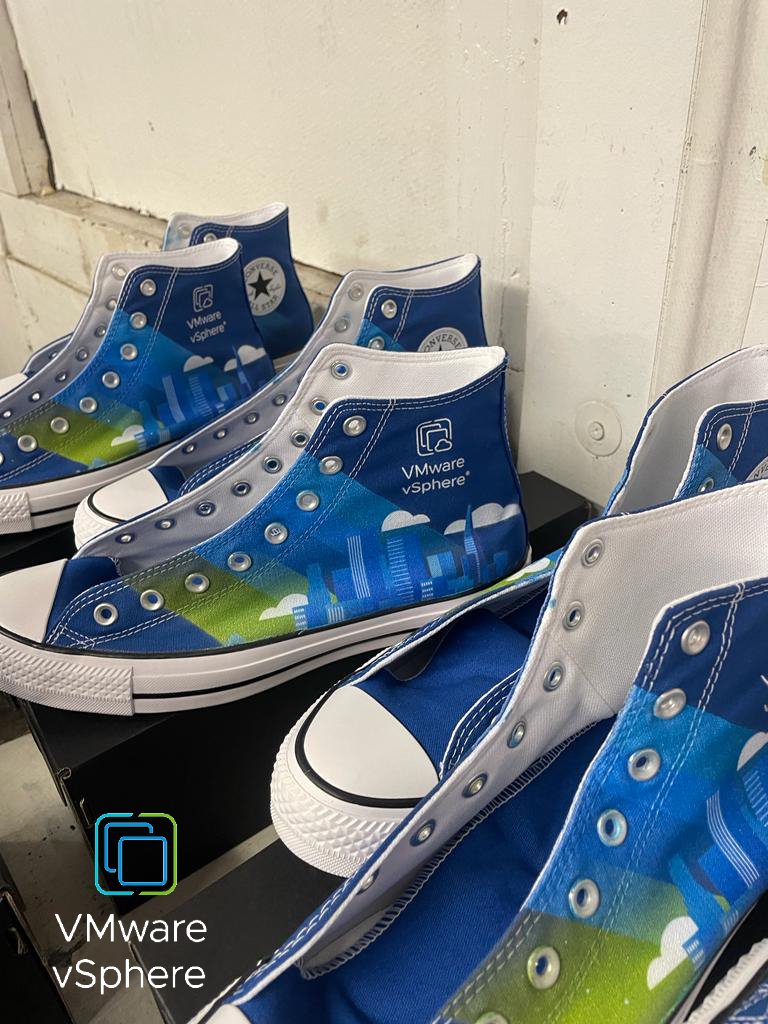 himanshuks's tweet photo. Hello Austin #VMUG peeps! I'm excited about the Modernize Cloud Infra Roadshow #MCIR in Austin on Thu June 29 and look forward to meeting you there! What's more, we'll give away 2 pairs of these exclusive @VMwarevSphere sneakers at the event! Reg @MyVMUG - https://t.co/sG0sQXb4vI https://t.co/Ha5iUeZOmY