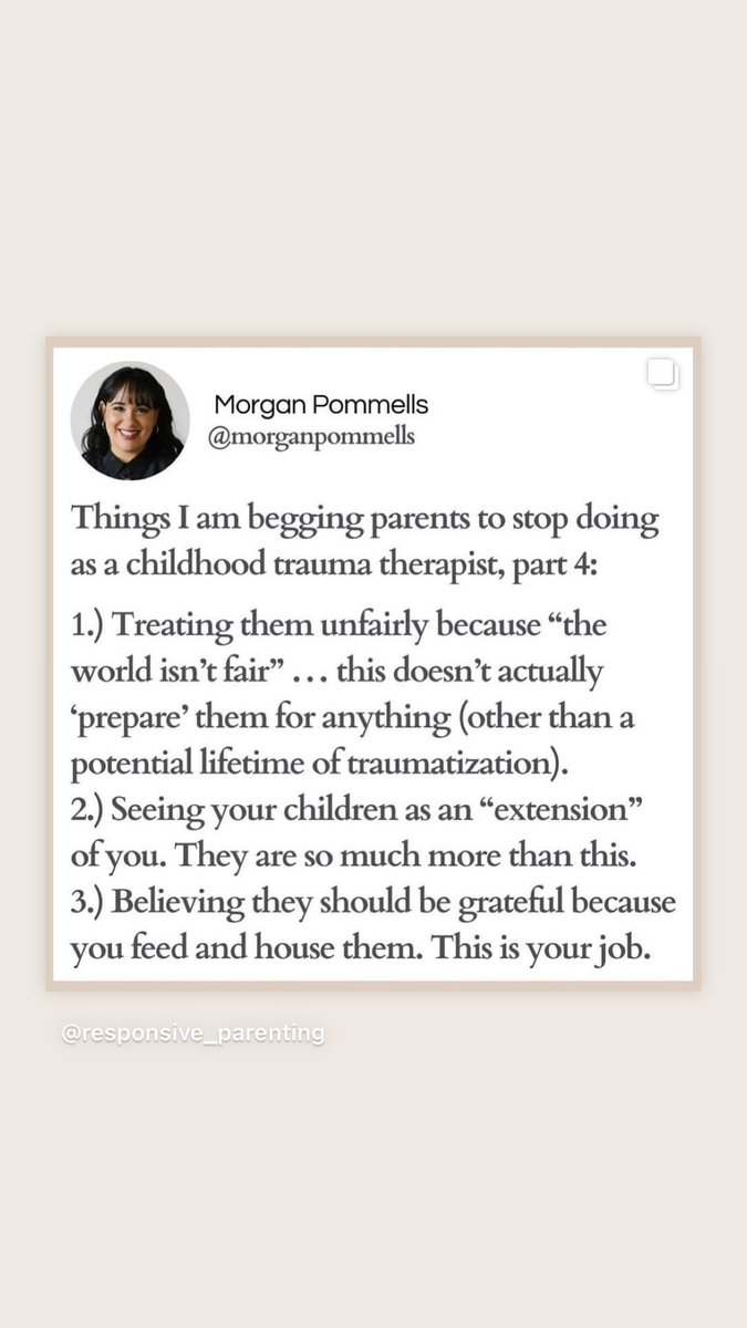 Notes from a Trauma Therapist to parents.

I love the 4th part :)