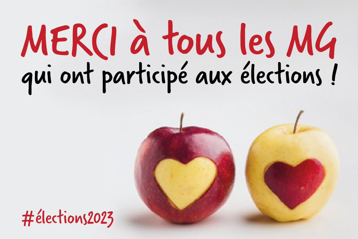 Merci à tous les MG qui ont participé aux #élections2023 ... et doublement à celles et ceux qui ont voté pour le #Cartel 🙏 ! Lors de la médico-mut d'hier soir, soit qques heures avant la fin des votes, l’INAMI nous a communiqué ses derniers chiffres 👉  le-gbo.be/merci-a-tous-l…