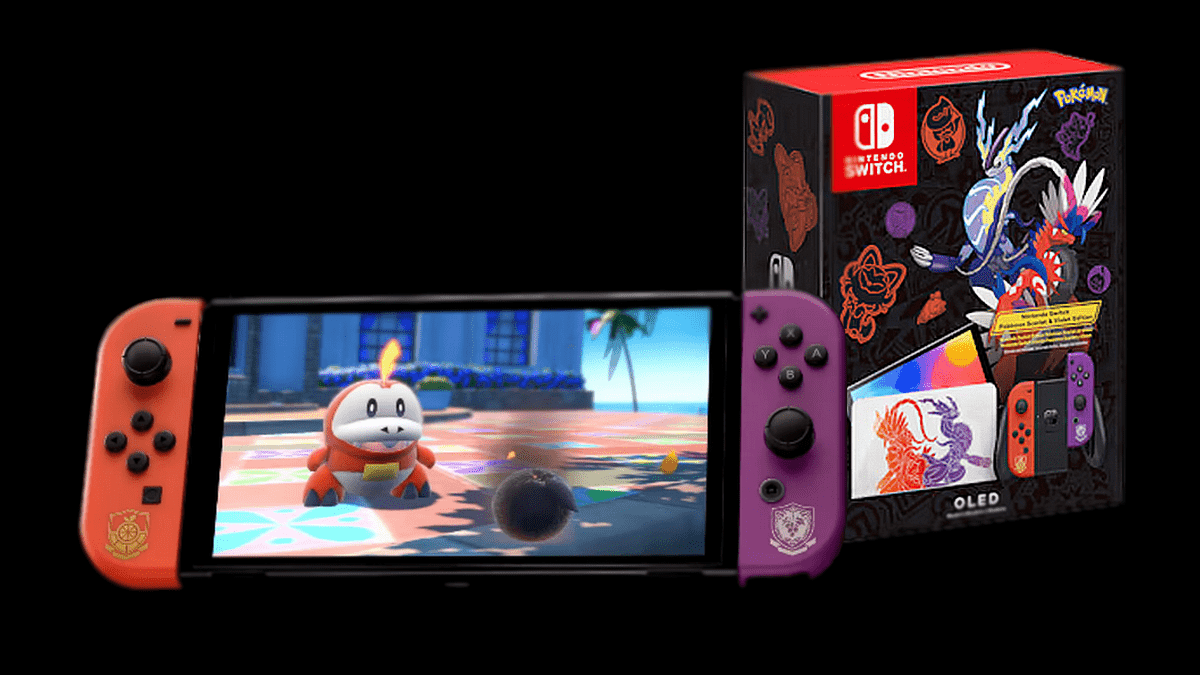 PokemonRestocks's tweet photo. Scarlet &amp; Violet Nintendo Switch OLED is 20% off on eBay with code SAVE4JULY4TH

➡️ https://t.co/khFv2aVPug

Switch + Zelda ToTK Bundle:
https://t.co/NxSq7o3qbd

Ends July 5th. #Pokemon #NintendoSwitch https://t.co/ed01wTMU0L