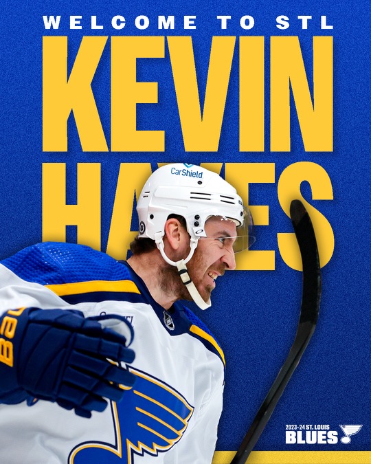 StLouisBlues's tweet photo. TRADE ALERT! The Blues have acquired forward Kevin Hayes from the Philadelphia Flyers. #stlblues 

DETAILS: https://t.co/fBDbXctqnZ https://t.co/YRlkjx8OPR