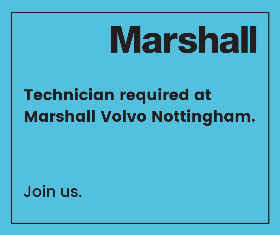 Marshall Motor Group on Twitter "Technician required at Marshall 