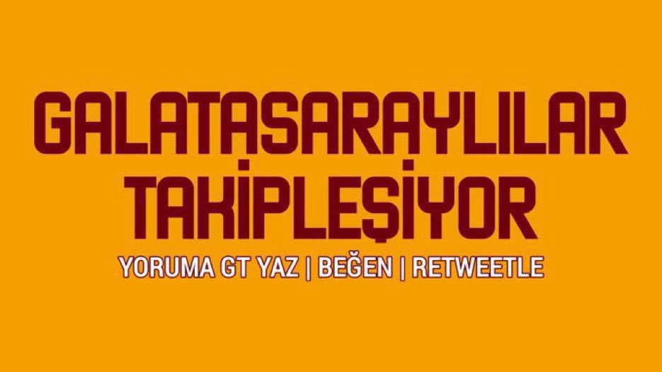 Tüm Galatasaray Hesapları Takipleşiyor 💛❤️

Tek Yapman Gereken Bu Tweeti Rt-Fav Yapıp Yoruma Gt Yazmak!  🦁
#GALATASARAYlılarTakiplesiyor #Gslilertakipleşiyor