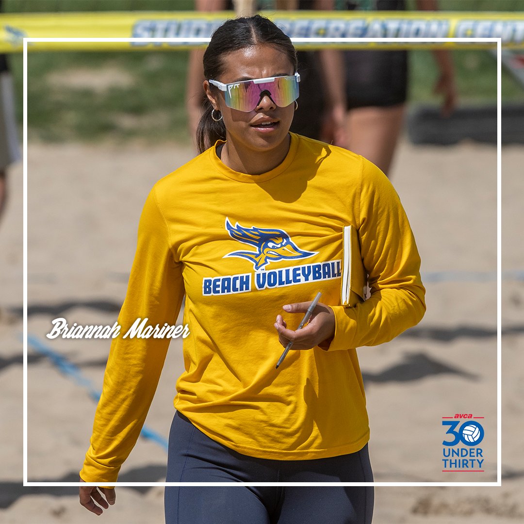 csub_beach's tweet photo. Huge congratulations to our Assistant Coach Briannah Mariner who has been recognized with the @AVCAVolleyball Thirty Under 30 award for beach coaches!

Read more: https://t.co/BRZ29jD8ee
#RunnersOnTheRise https://t.co/Dw0bf6cjMB
