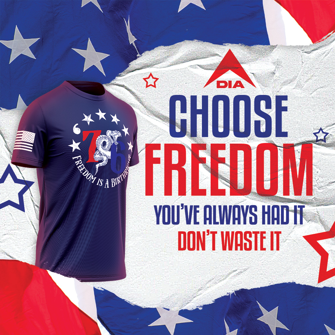 Celebrate your freedom with our new T-Shirt. You can pick one up here: rfr.bz/t6d7jma

#Freedom #PowerOfChoice #EmbraceYourBirthright #ChooseFreedom #LiveFree #July4 #IndependenceDay #DIA #DIAEveryday #DIAMindset