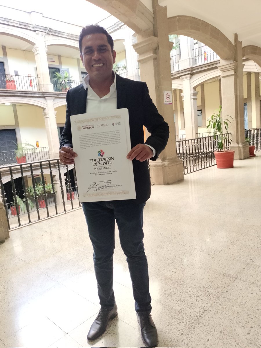 konectamorelos's tweet photo. El Presidente Municipal de Tlaltizapan, recibe  orgulloso la constancia que lo acredita cómo 'Pueblo Mágico " https://t.co/QvvRTPGpYE