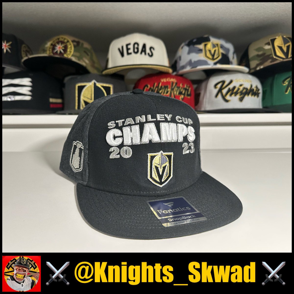 🛡️Today’s hat choice is…🛡️
🤘🏼⚔️ @Fanatics ⚔️🤘🏼 
————————————
#VegasBorn                      
#TheGoldenAge🏆
#UKnightTheRealm 🏰