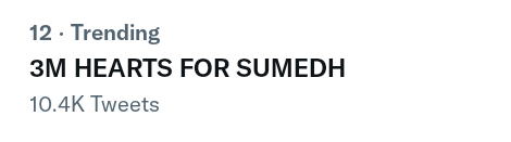 sumedhianmukku's tweet photo. Aaj toh fireee karna hai beddu log 
3M HEARTS FOR SUMEDH https://t.co/pgOh5bWLuj