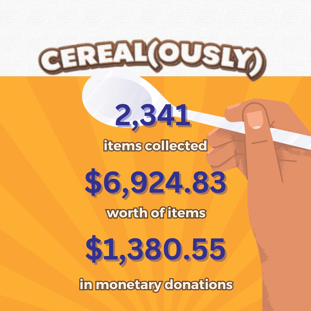 IgniteDurhamLF's tweet photo. You are all CEREAL(OUSLY) amazing! THANK YOU to everyone who helped make the Cereal(ously) Drive a huge success! β
β
We appreciate you all for helping us ensure no child goes to school hungry! π₯£β
β
#IgniteDurhamLearning #ThankYou #Cerealously #Nonprofit #DDSB https://t.co/QHmqjT5OLC
