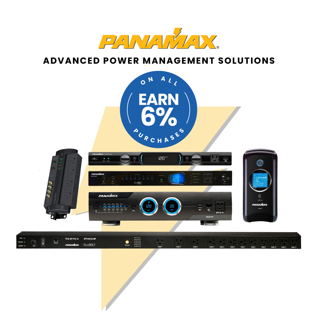 waveinc's tweet photo. Premier Program Members earn 6% back on ALL Panamax Power Solution purchases until June 30th! Start earning today! https://t.co/97eLYsHLCR

#distributors #customintegrator #consumerelectronics #custominstall #custominstallation #homebuilder #powersolutions #panamax #panamaxpower https://t.co/LEN9ul5nf2