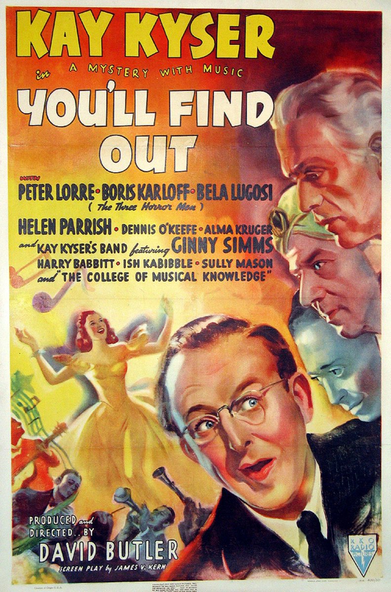 1940 Bela Lugosi Peter Lorre & Boris Karloff in the comedy-mystery You'll Find Out. @HorrorFilms101 @BorisKarloff18 @BelaLugosi_ @_BelaLugosi_ @BelaLugosiG @peterlorre31 @_peterlorre @HorrorMovies @HorrorMovieGuys @MysteryMovieMad @MysterymovieDl @MysteryMovieGuy @MysteryFilmGuy