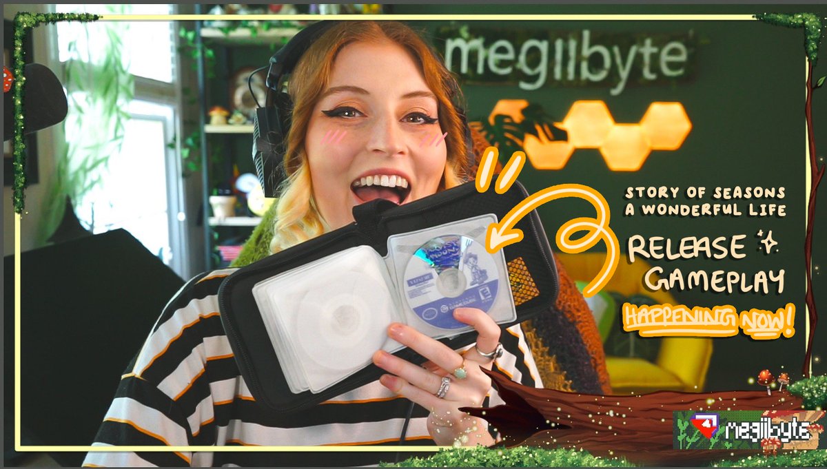 LIVE on Twitch, I'm playing Story of Seasons: A Wonderful Life! The OG GameCube version is THE video game that got me into gaming. --My BFA in Video game development, and now streaming! SO excited to play!!✨#SoSAWL #StoryofSeasons 

twitch.tv/megiibyte