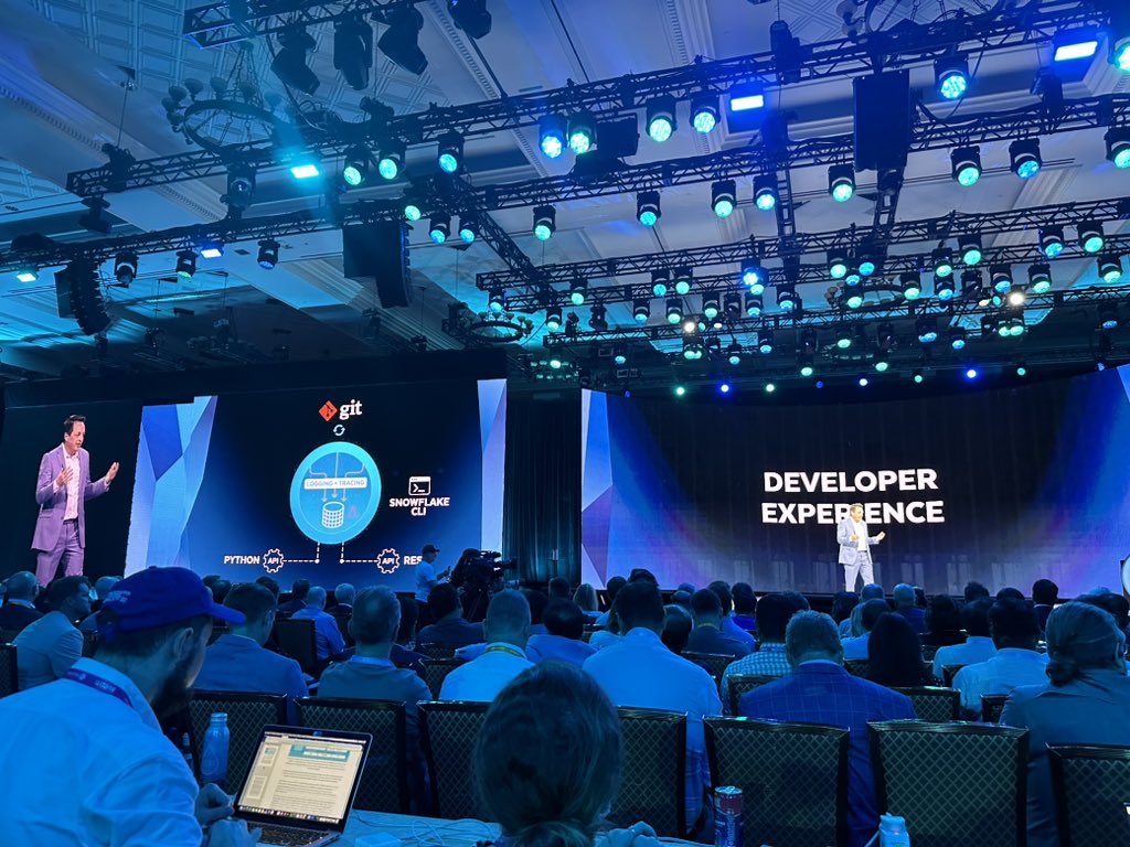 Snowflake's tweet photo. Doing more for the developer experience #SnowflakeSummit https://t.co/2TebCijSM9