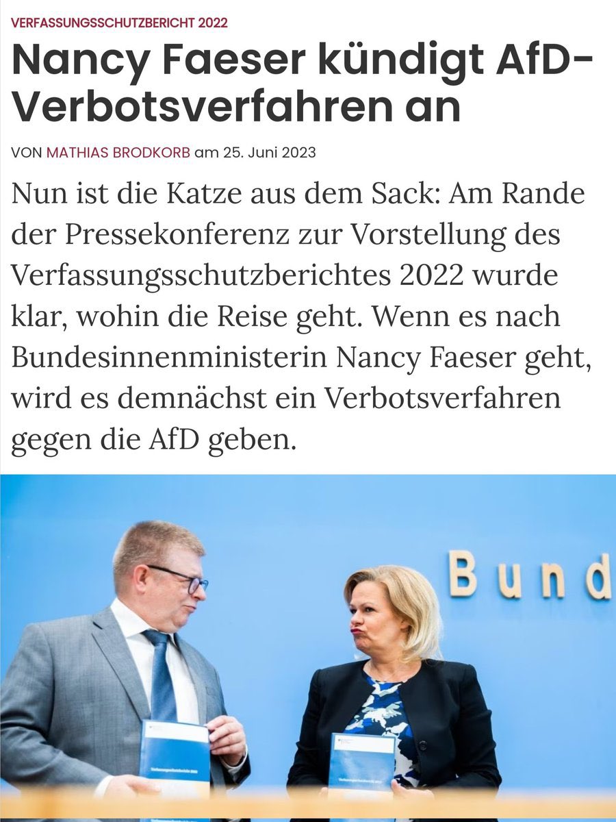 MichaelKuhr's tweet photo. In was für einer verkehrten #welt leben wir? Da gibt es Parteien, die nachweislich #politik  gegen das eigene #volk machen, die ihre #wähler und #land durch vorsätzliche Fehlentscheidungen verraten und verkaufen. Genau die fordern, dass eine patriotische demokratische Partei verboten wird, die noch nie Schaden für Deutschland produziert hat. 😳🧐 Das ist an Lächerlichkeit kaum zu überbieten. Ich denke eher, dass die Neutralität und Unabhängigkeit vom Verfassungsschutz überprüft werden sollte, oder? #Neutrality #bürger #Demokratie #Deutschland #Grundgesetz