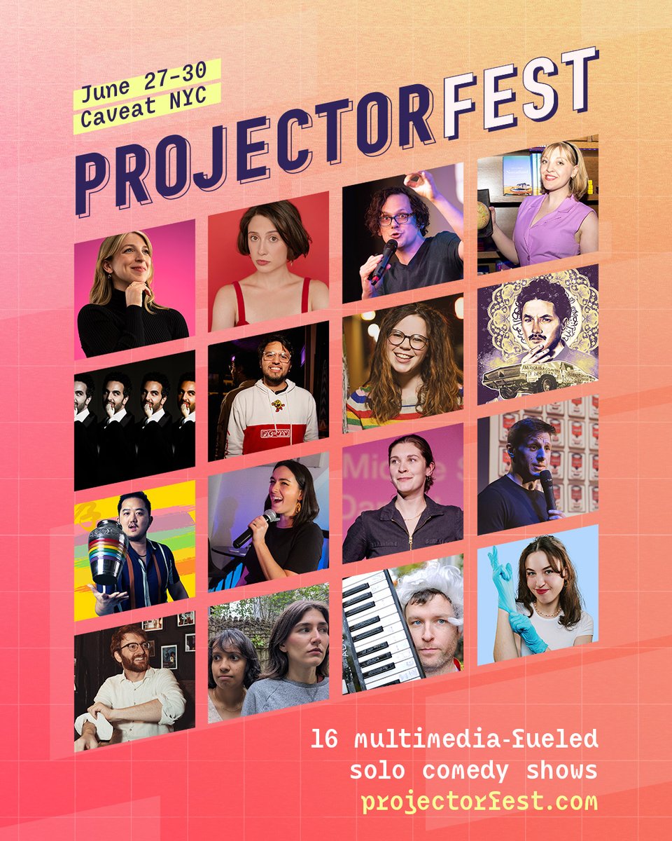 reedkavner's tweet photo. Projectorfest, the multimedia comedy extravaganza of my dreams, takes over the @caveatnyc stage tonight through Friday!

🎟️ https://t.co/Gj44YJ5X7L 🎟️ https://t.co/cRKO9RQRAo