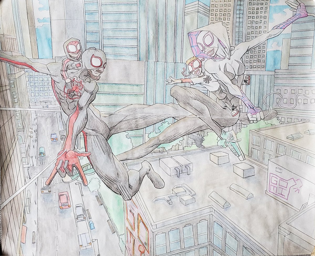 GomiDBomb's tweet photo. Spider-fam comission I did for a real one
#AcrossTheSpiderVerse #spidersona #Spiderman #SpiderVerse https://t.co/9dqGsfXkgZ