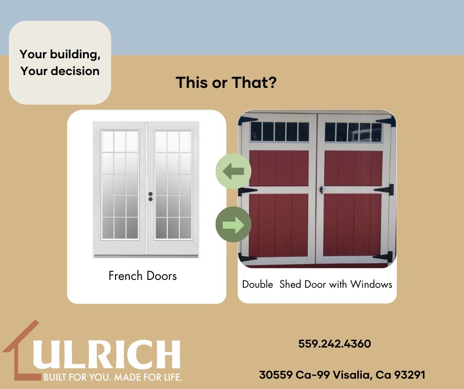 Ulrich_Visalia's tweet photo. No cookie cutting w/ us. Your building, your decision. #shed #shesheds #mancave #storageshed #instagood #ulrichlifestylevisalia #sheshed https://t.co/igMTzg31YA