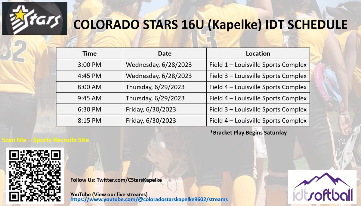 We are excited to kick of IDT week with <a href="/kiley_wheaton/">Kiley Wheaton</a> and <a href="/MalloryChavez25/">Mallory Chavez</a> representing our team in the All-Star Game tonight.🙌Pool play starts tomorrow. Please come say hi.