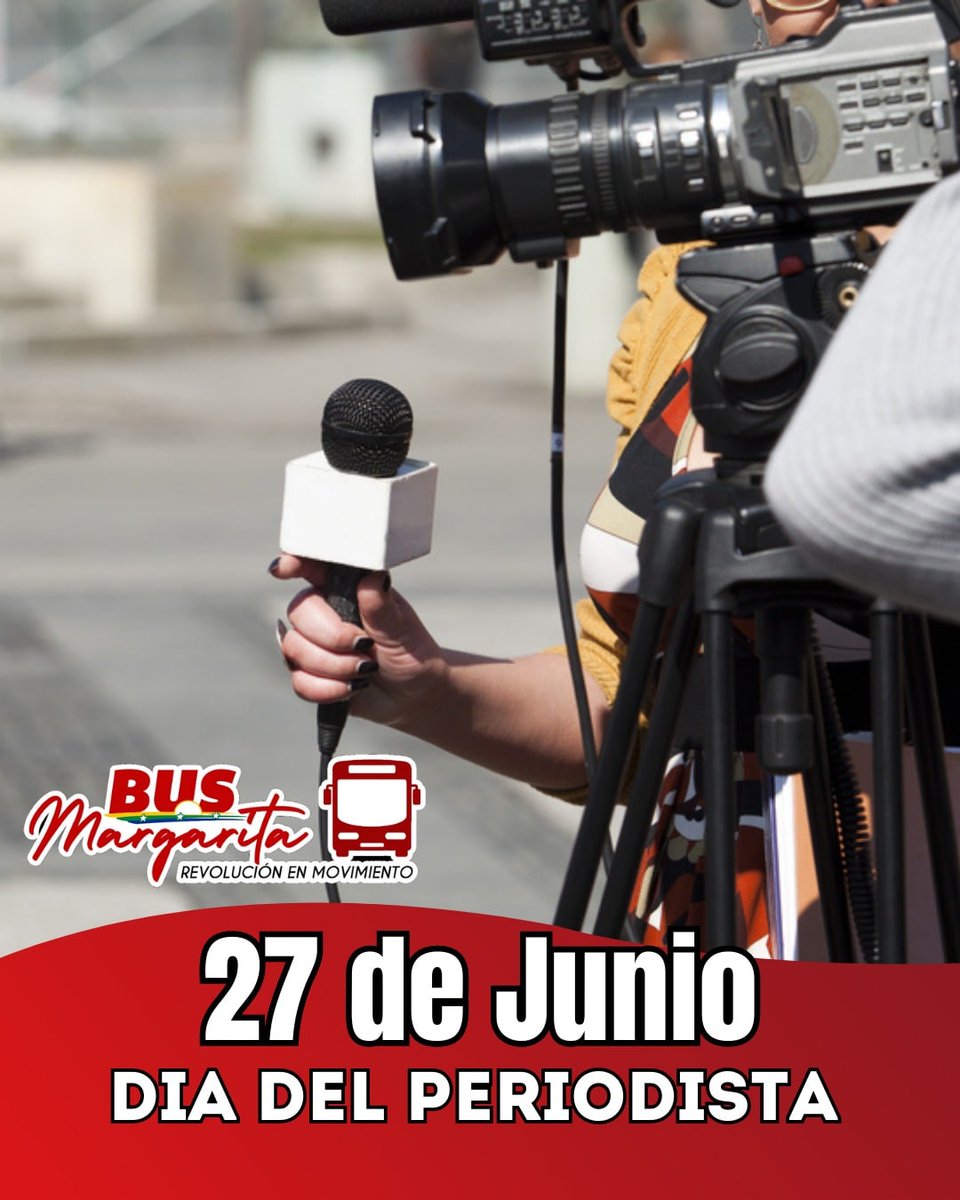 Cada 27 de junio se celebra en Venezuela el Día Nacional del Periodista, como conmemoración a la primera publicación del diario Correo del Orinoco, fundado por el Libertador Simón Bolívar en el año 1818.

Feliz día a todos esos profesionales que ejercen tan noble labor