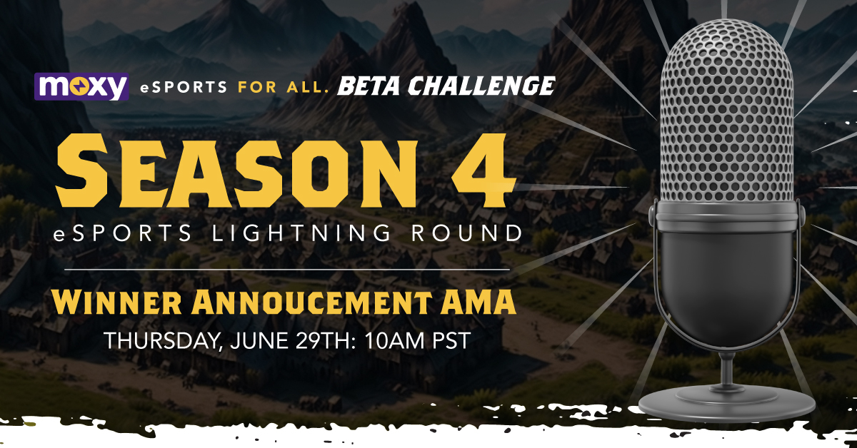Moxyio's tweet photo. πThe #MoxyBeta Challenge Season 4 AMA & Winner Announcement is happening on Thursday, June 29th at 10am PST. Don't miss out! π
Listen in for winner announcements and answers to your questions about launch and more. Big things are on the horizon!π₯π₯ https://t.co/B9hkpxkP0O