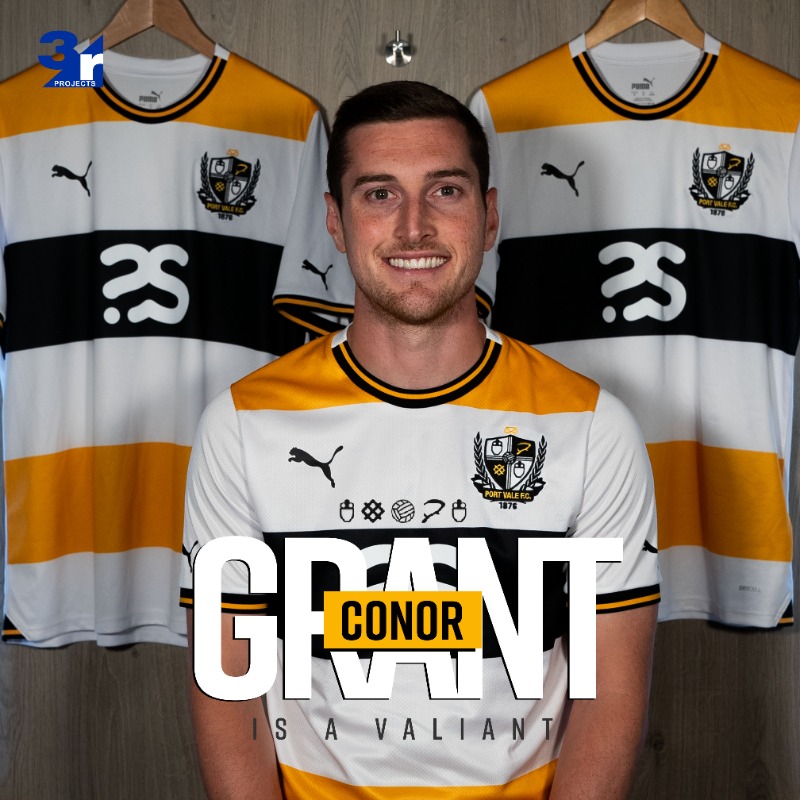OfficialPVFC's tweet photo. Port Vale Football Club are delighted to confirm that Conor Grant has agreed a two-year deal with the club.

Welcome to the Vale, Conor! 👋

#PVFC | #WelcomeConor