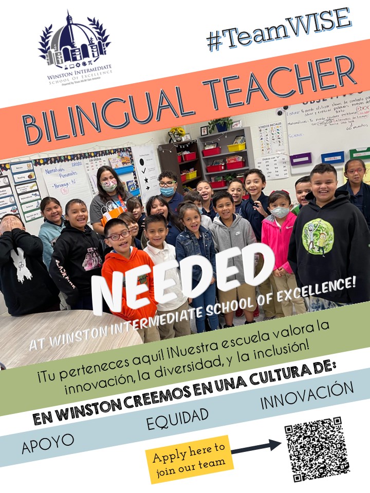 Winston Intermediate School of Excellence (@winston_ise) on Twitter photo ¡Únete a nuestro equipo bilingüe! Aplica aquí: rb.gy/cvei8
<a href="/AnaCantuEISD/">Ana Cantu</a> <a href="/TheInstituteSA1/">TheInstituteSA</a> <a href="/HenriettaMuno14/">Dra. Henri Munoz</a> <a href="/dra_snsanchez/">sonia n. sánchez</a> ¡Únete a nuestro equipo bilingüe! Aplica aquí: rb.gy/cvei8
<a href="/AnaCantuEISD/">Ana Cantu</a> <a href="/TheInstituteSA1/">TheInstituteSA</a> <a href="/HenriettaMuno14/">Dra. Henri Munoz</a> <a href="/dra_snsanchez/">sonia n. sánchez</a>