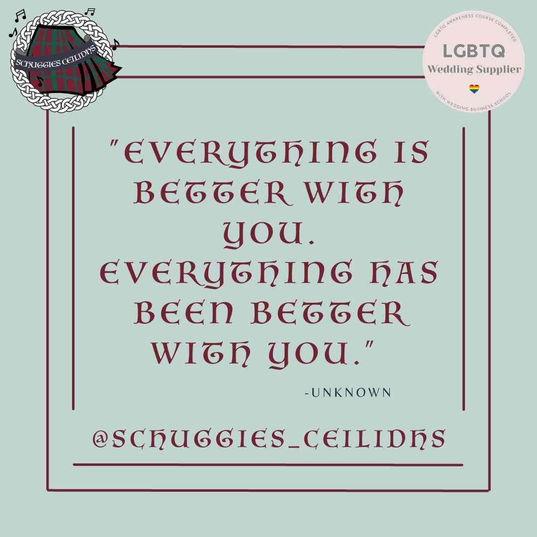 CeilidhsUK's tweet image. 🧡Leave me a favourite quote or lyrics from a song below - and I’ll see if I can guess the song, film or who said it…

💙It needs to be wedding related or be about love though….

💛Let’s see how many I can get right…..
---------

#Everythingisbetter #Weddingsongs #Weddingsong