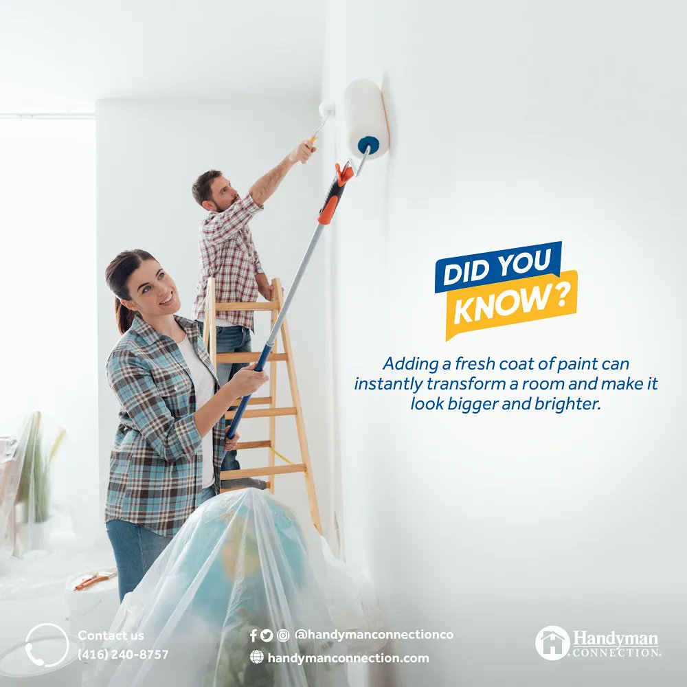 Sometimes, all you need is a fresh coat of paint to open up your space.

#painting #homepainting #paintpro #homepaintingtips #renovationtips #diy #handyman #openspace #homerenovation #homeremodeling #homeimprovement #handymanconnection