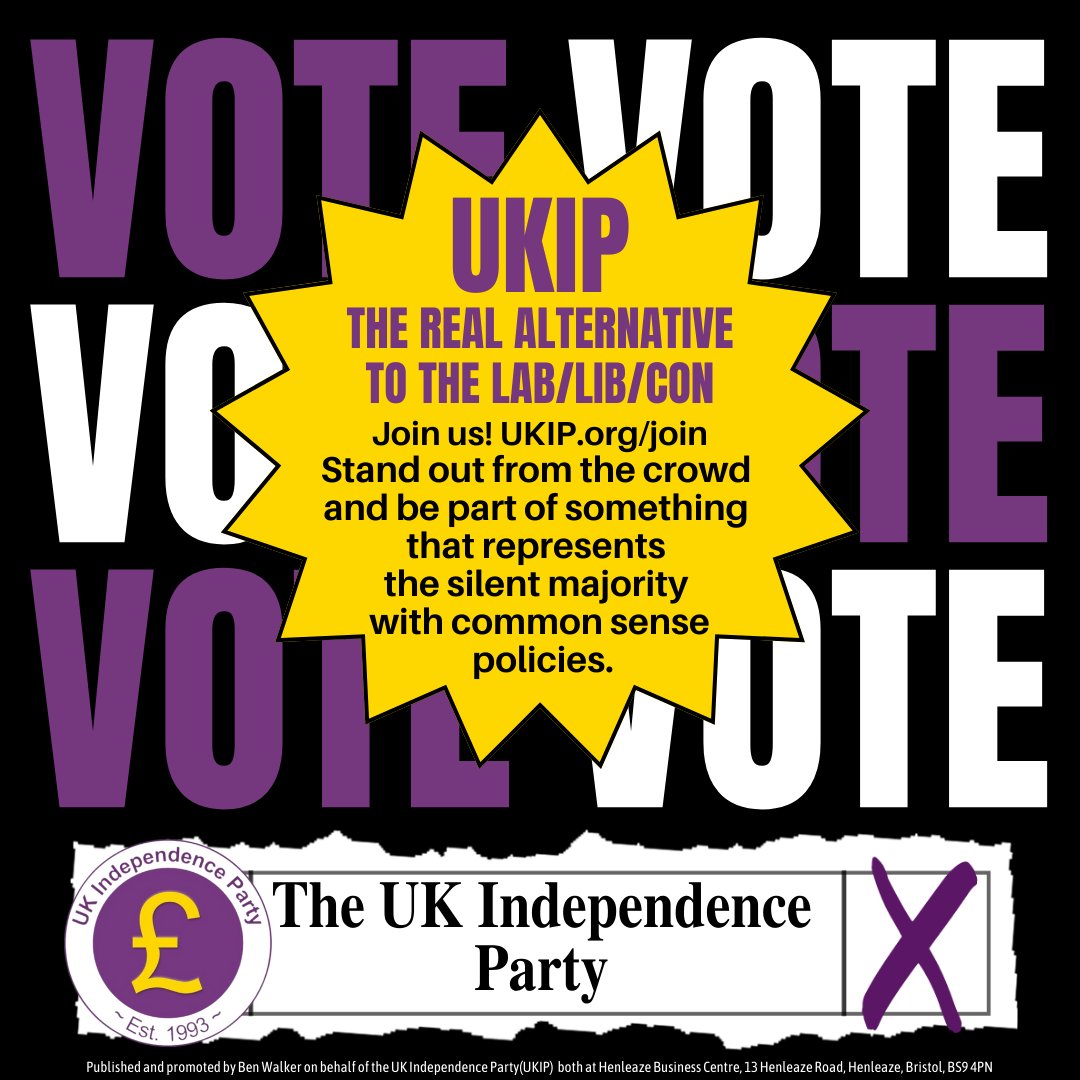 #SomertonAndFromeByElection residents wanting to #VoteUKIP must be registered to vote by Tuesday, July 4th. Visit gov.uk/register-to-vo…. Apply for a postal vote by Wednesday, July 5th and remember you need voter ID to vote.