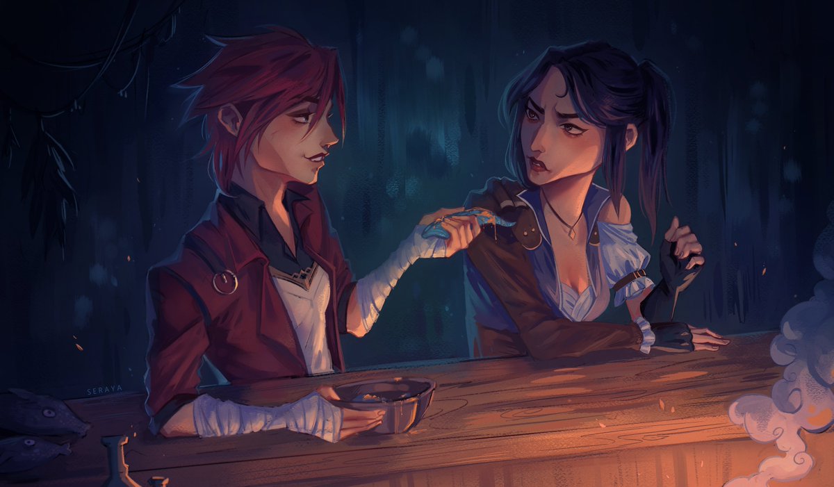 vi: 'want a bite?'
cait: 😐
#caitvi #piltoversfinest #violyn #arcane #arcanefanart