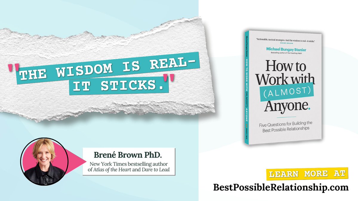 mbs_works (@mbs_works) on Twitter photo "My favorite thing about Micheal’s work is his ability to deliver actionable, tactical strategies that are based on well researched ideas and data, then packaged in a book that I can read on a flight." - <a href="/BreneBrown/">Brené Brown</a>
Out now! 👉 bit.ly/3B6OkDP "My favorite thing about Micheal’s work is his ability to deliver actionable, tactical strategies that are based on well researched ideas and data, then packaged in a book that I can read on a flight." - <a href="/BreneBrown/">Brené Brown</a>
Out now! 👉 bit.ly/3B6OkDP