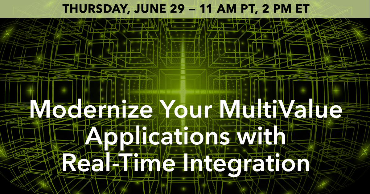 Are your MultiValue applications falling behind in today's fast-paced world? It's time for a transformation! Join us for an exclusive webinar on real-time integration and take your apps to the next level. Register today! dbta.com/Webinars/kore/…