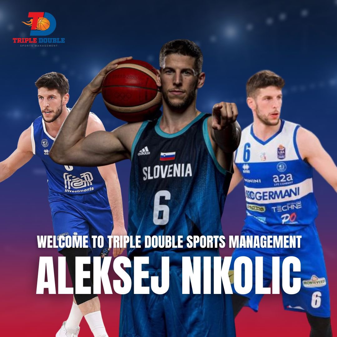 Ivan Zoroski (@tripledoublesm) on Twitter photo We are happy to welcome Aleksej Nikolic <a href="/AliNikolic/">aleksej nikolic</a> to Triple Double Sports Management!
The Slovenian National Team point-guard is our new client!
Aleksej is a versatile PG who plays at both ends of the floor.
He spent the last season in Eurocup teams Brescia @LeonessaBrescia We are happy to welcome Aleksej Nikolic <a href="/AliNikolic/">aleksej nikolic</a> to Triple Double Sports Management!
The Slovenian National Team point-guard is our new client!
Aleksej is a versatile PG who plays at both ends of the floor.
He spent the last season in Eurocup teams Brescia @LeonessaBrescia