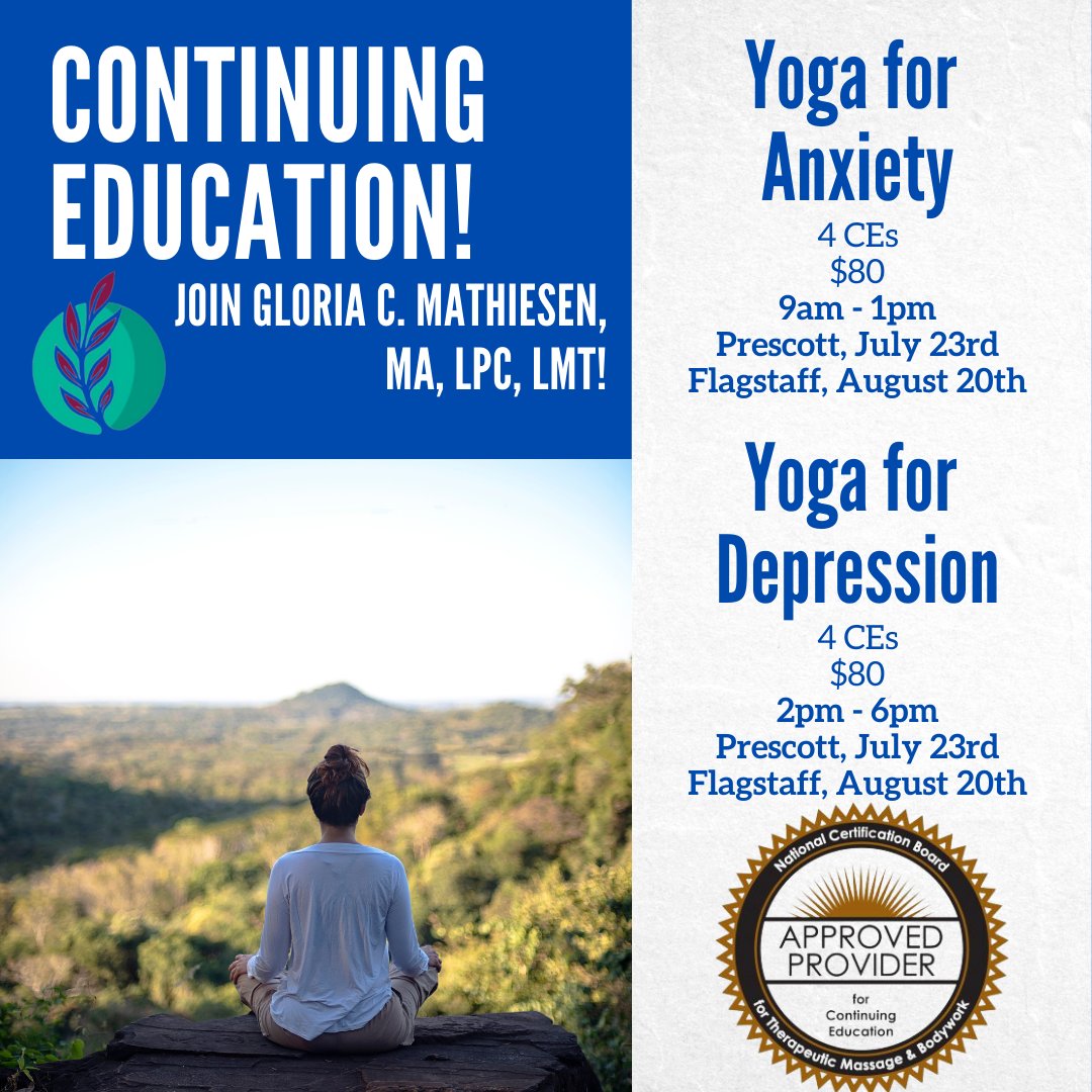 Join Gloria Mathieson in #Prescott or #Flagstaff this summer! Register for this course or check out or website for our full schedule!
.
#asismasssage #yogaalliance #continuingeducation #massageces #ces #prescottaz #flagstaffaz