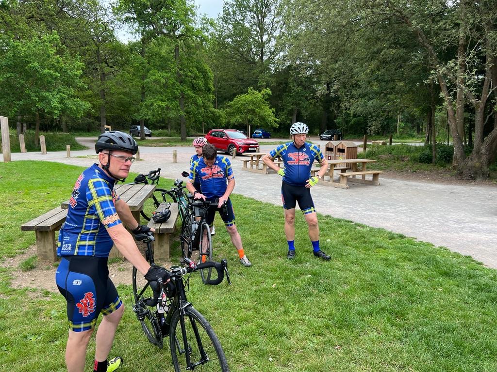 Another 80 miles in the bag. Now In Loughborough having set off from Winslow this morning. So good to have folk cheering us out of the blue. #mndawareness